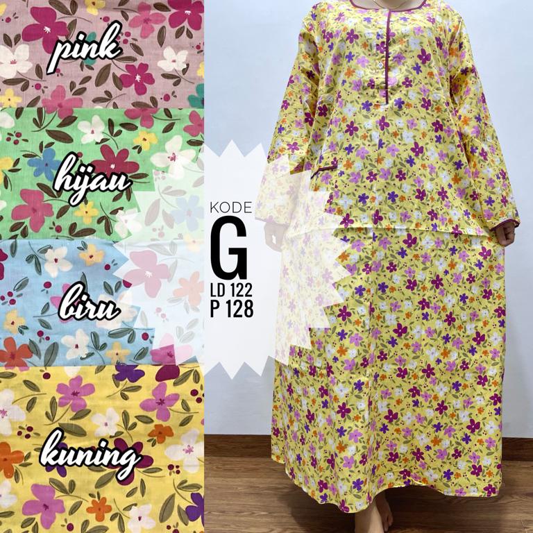 BOOMING Longdress Daster Lengan Panjang Katun Jepang Lokal Pretty Girl Busui Bumil