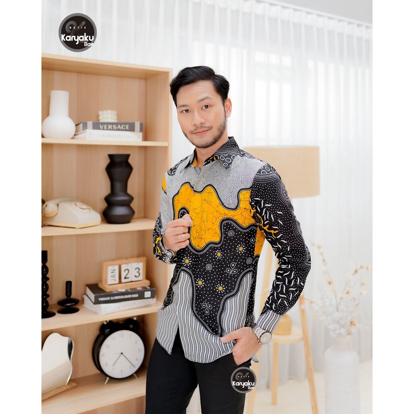 KEMEJA PANJANG SLIMFIT HEM KONDANGAN KANTOR BATIK KARYAKU BAE PEKALONGAN