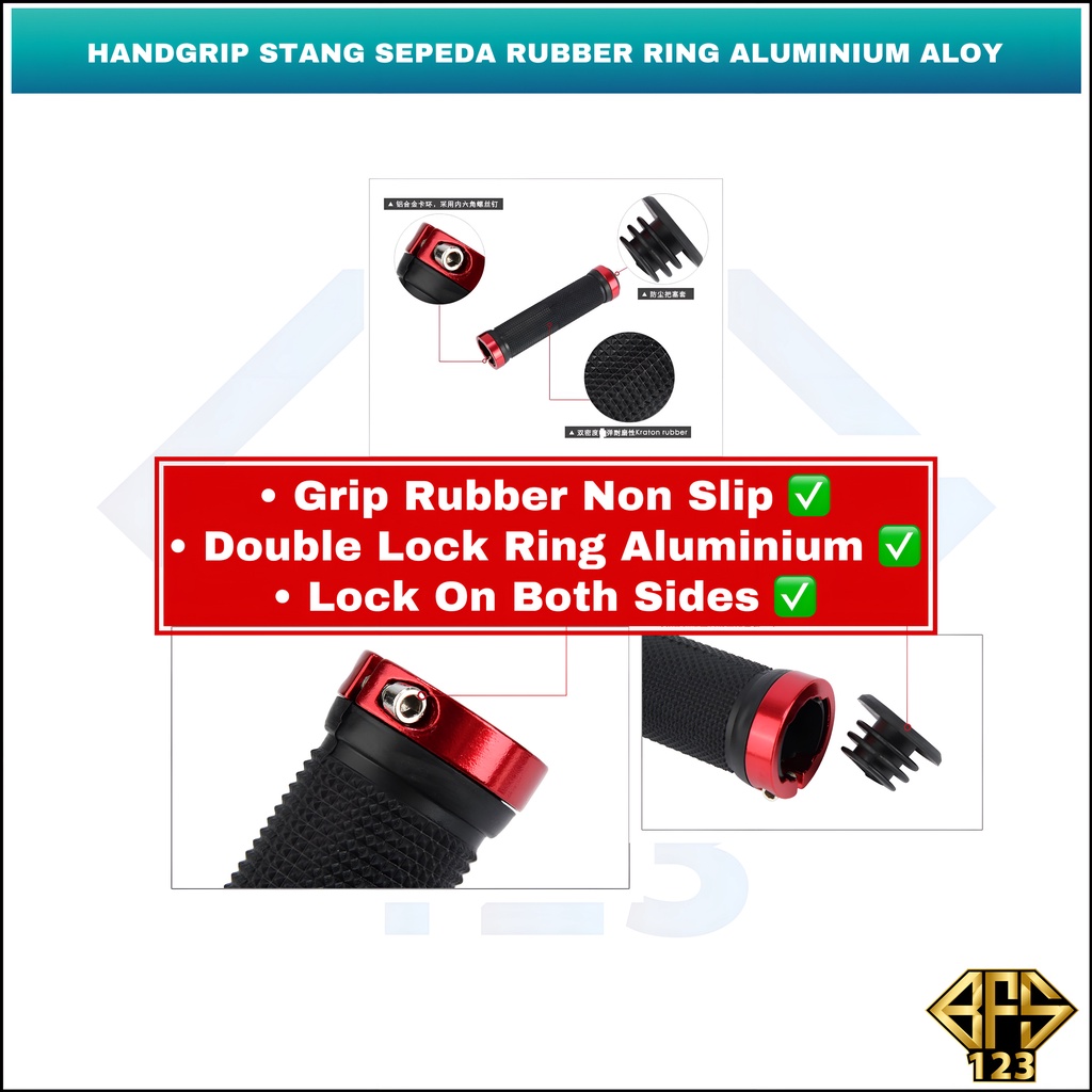 Handgrip Stang Sepeda Alumunium Aloy