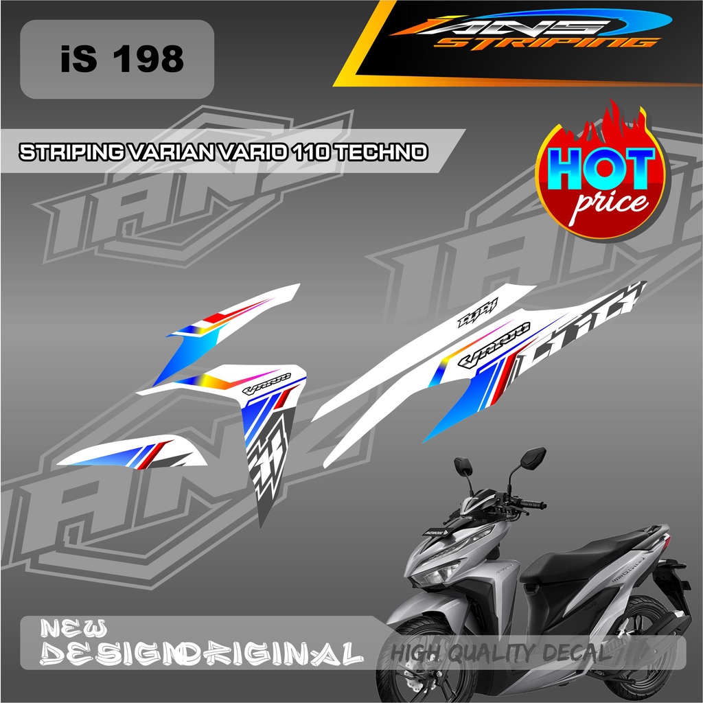 TERBARU STRIPING DECAL VARIO TECHNO SIMPEL  / STIKER LIST HONDA VARIO TECHNO 110 OLD CUSTOM VARIAN  / DECAL KERETA VARIO SEMI FULL BODY  IS198