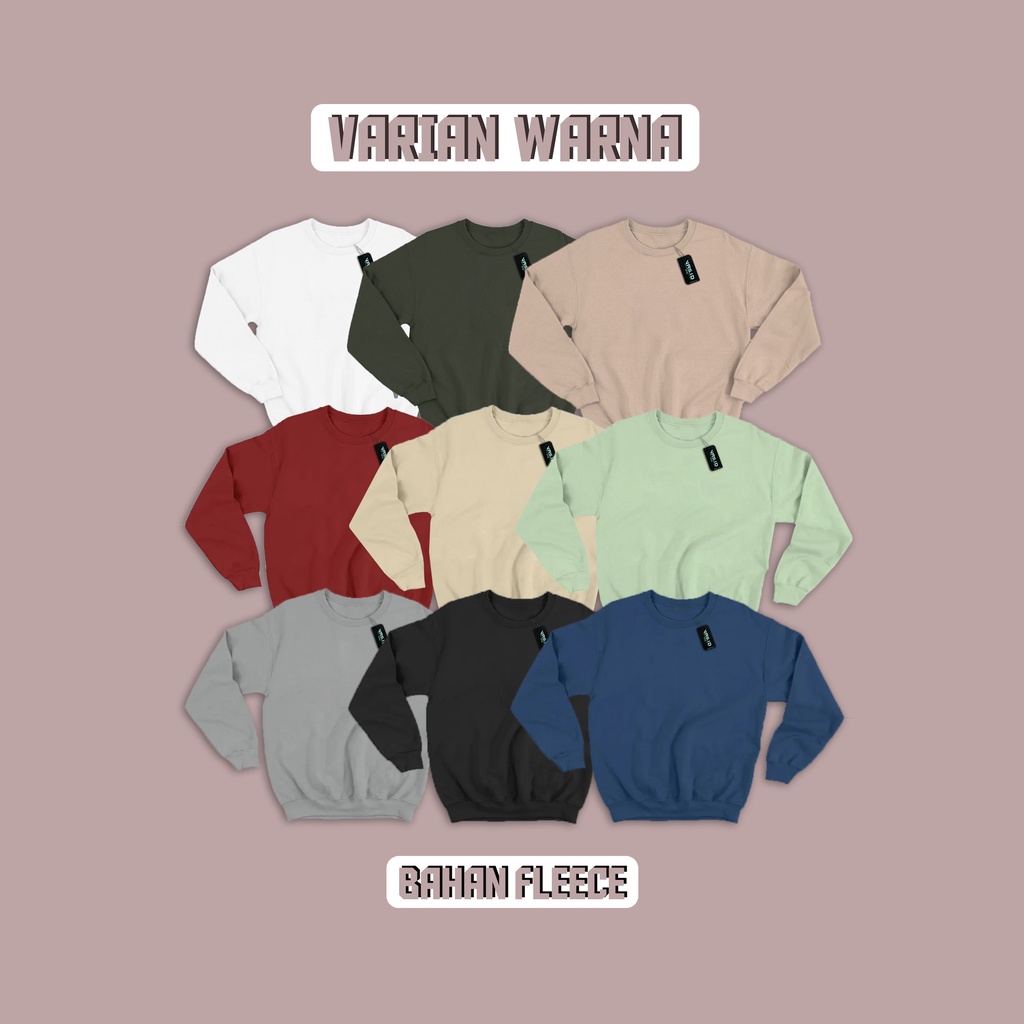 Sweater Crewneck Pria Wanita Oversize Stay Strong Bahan Fleece Tebal Premium Distro VASPLY