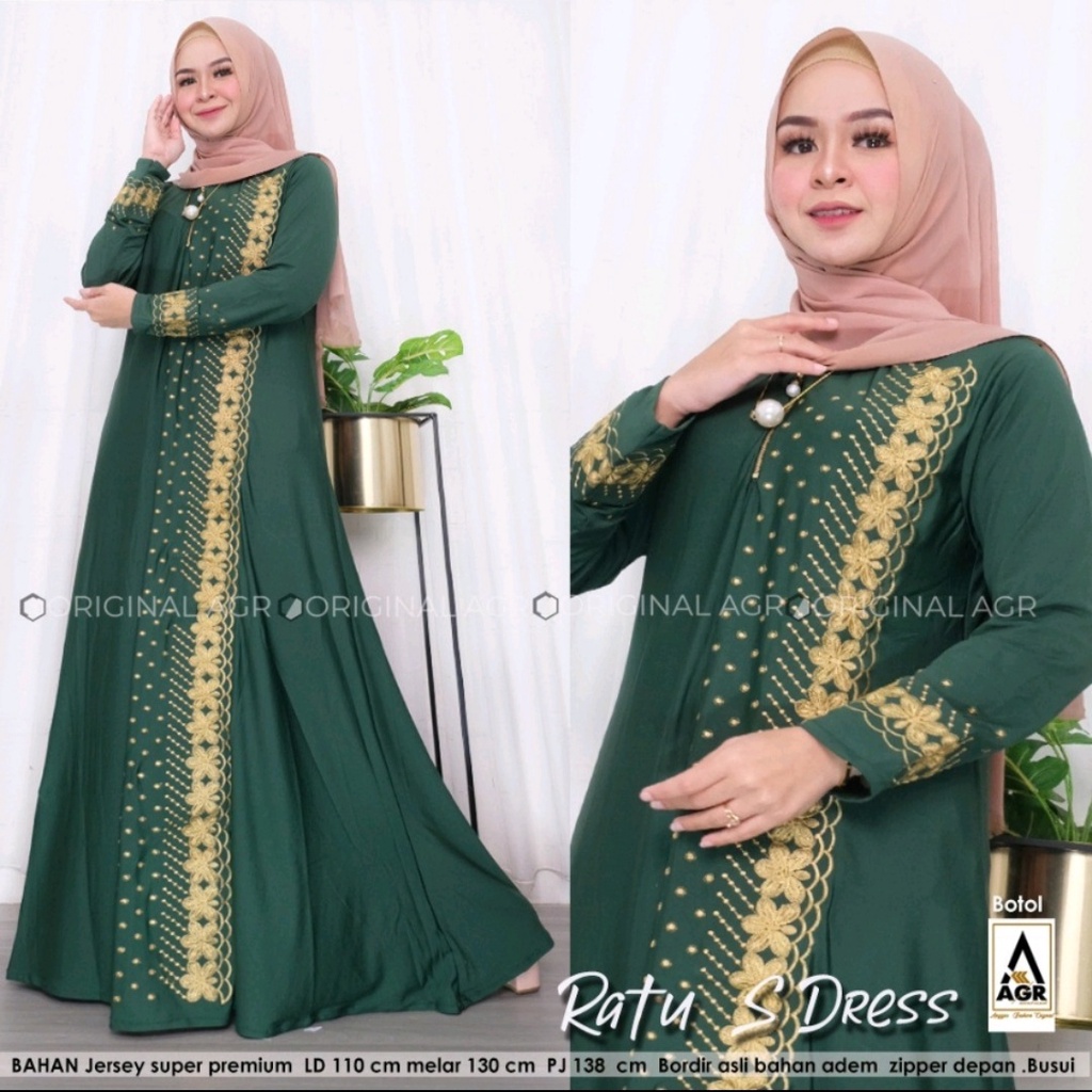 Dres Muslim Jumbo XXXL Ld 130 Athaar Maxy gamis dress bordir arabian arab terbaru jumbo wanita remaja murah ld 130cm grosir gamis seragaman kondangan baju lebaran ratu senja marun navi mocca rose botol hitam busui dreses arab murah grosir konveksi