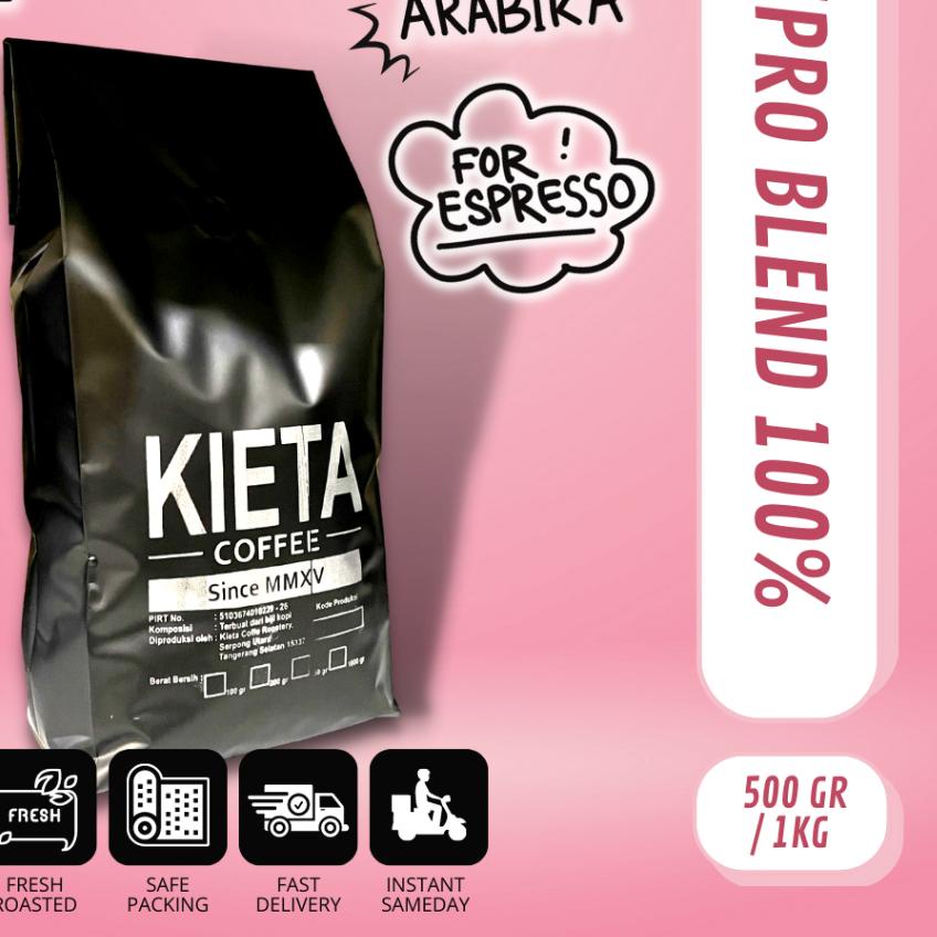 

★ Biji Kopi 1kg Espresso Blend Arabika 100% ➴