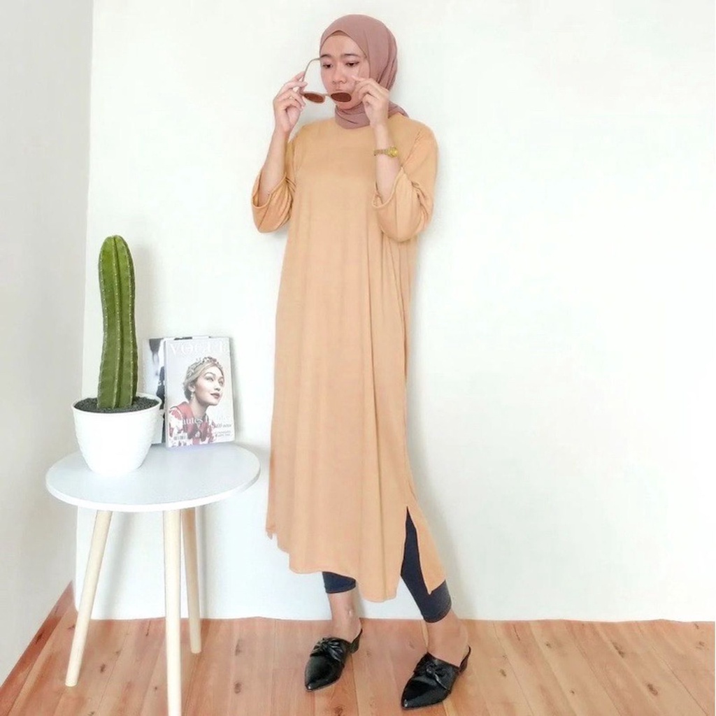 MENDY DRESS BASIC OVERSIZE CRINKLE AIRFLOW / LONG TUNIK AFRINA DRESS CRINKLE PREMIUM