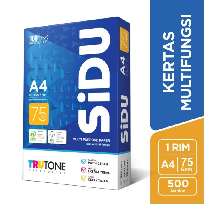 

Termantab] Sidu Kertas Polos - HVS A4 210x297mm 75gsm