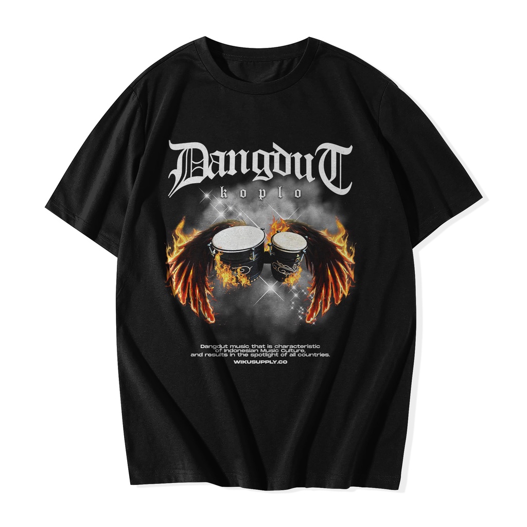PROMO Wiku Kaos Dangdut/Kendang | Dangdut Koplo Burning Wings Black Tees