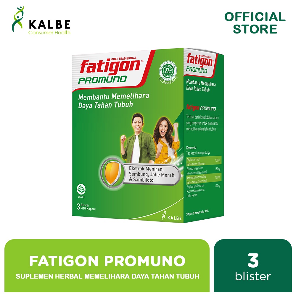 Fatigon Promuno Suplemen Daya Tahan Tubuh - Blister Isi 10 Kapsul