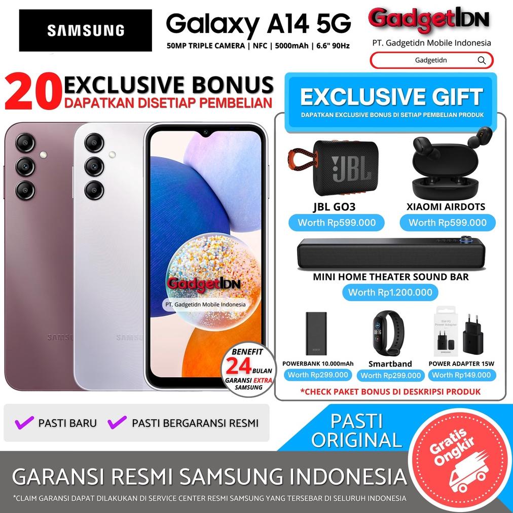 SAMSUNG A14 5G NFC 12/128GB ( 6GB + 6GB RAM PLUS ) GARANSI RESMI SAMSUNG