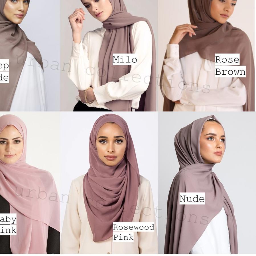 ➲ Heavy Chiffon Pashmina / Arabian Pashmina Premium Quality Chiffon hijab Import Hijab Mayalsian ✪