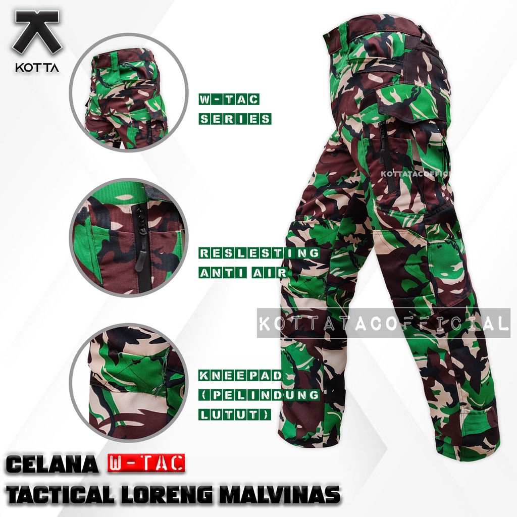 CELANA TACTICAL LORENG MALVINAS MODEL W TAC - CELANA TACTICAL LORENG MALVINAS - CELANA WITEC MALVINAS - CELANA OUTDOOR LORENG