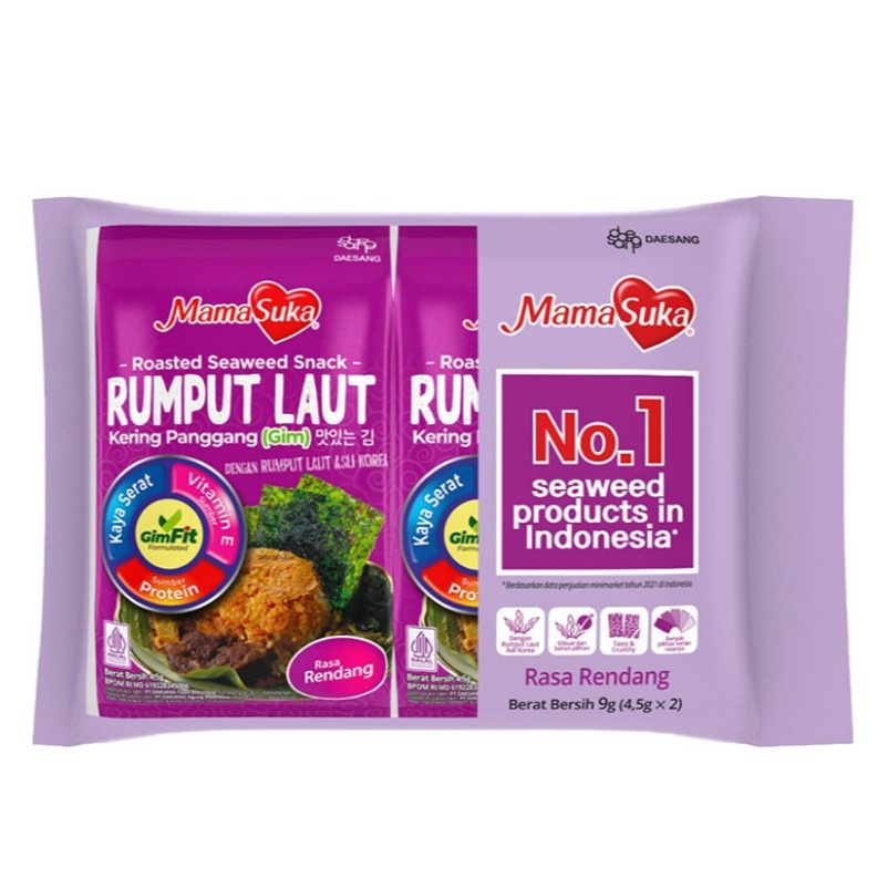 

Mamasuka Nori Rumput Laut isi 2x4.5gr