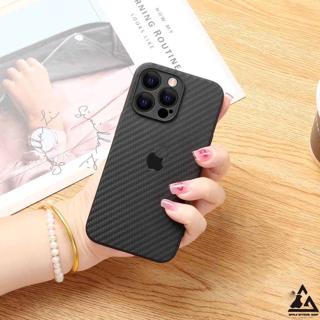 Softcase Black Dove Carbon Matte FOR iPhone 14 PRO MAX 14 PLUS 13 PRO MAX 12 PRO MAX Mini 11 PRO MAX XR XS MAX 7 7+ 8 8+ SE 2 3 6 6+ 6S 6S+ Lubang Logo Apple Soft Case Blackdoff Hitam Doff Series MEWAH Silikon