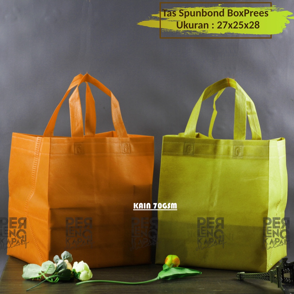 

Tas Box Spunbond Goodie Bag AUTOPRESS 27x25x28 Souvenir Promosi Murah