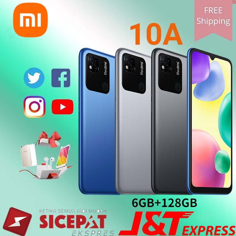 Xiaomi Redmi10A RAM 6GB/128GB 13MP Kamera Belakang Layar 6.52 inci HP Garansi 1 Tahun