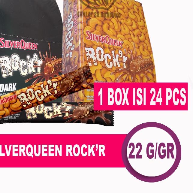 

☉ SILVERQUEEN ROCKR BOX ISI 24 X 22gr - COKELAT SILVER QUEEN ROCK'R ROCK R DARK MILK COKLAT ❋