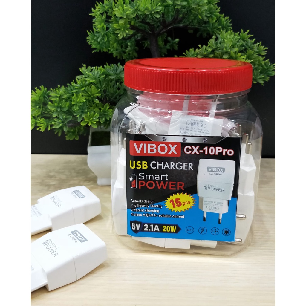 1TOPLES 15PCS BATOK VIBOX CX-10PRO 2.1A 20W FAST CHARGING