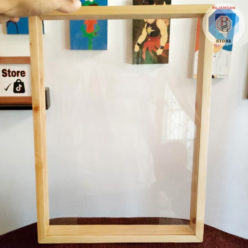 Bingkai 3D Transparan Mahar Double Acrylic - Frame 3D Transparan