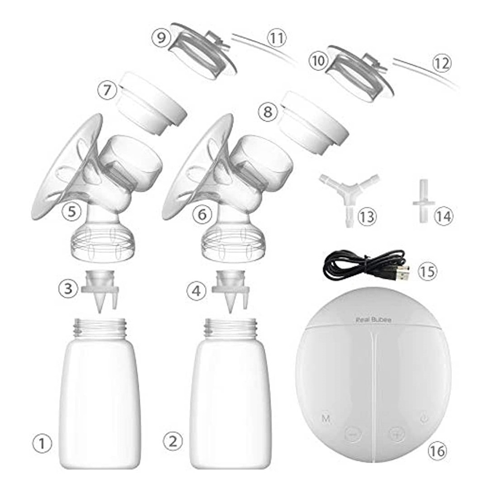 Real Bubee x Mediatech Double Electric Breast Pump Pompa ASI Elektrik 8023