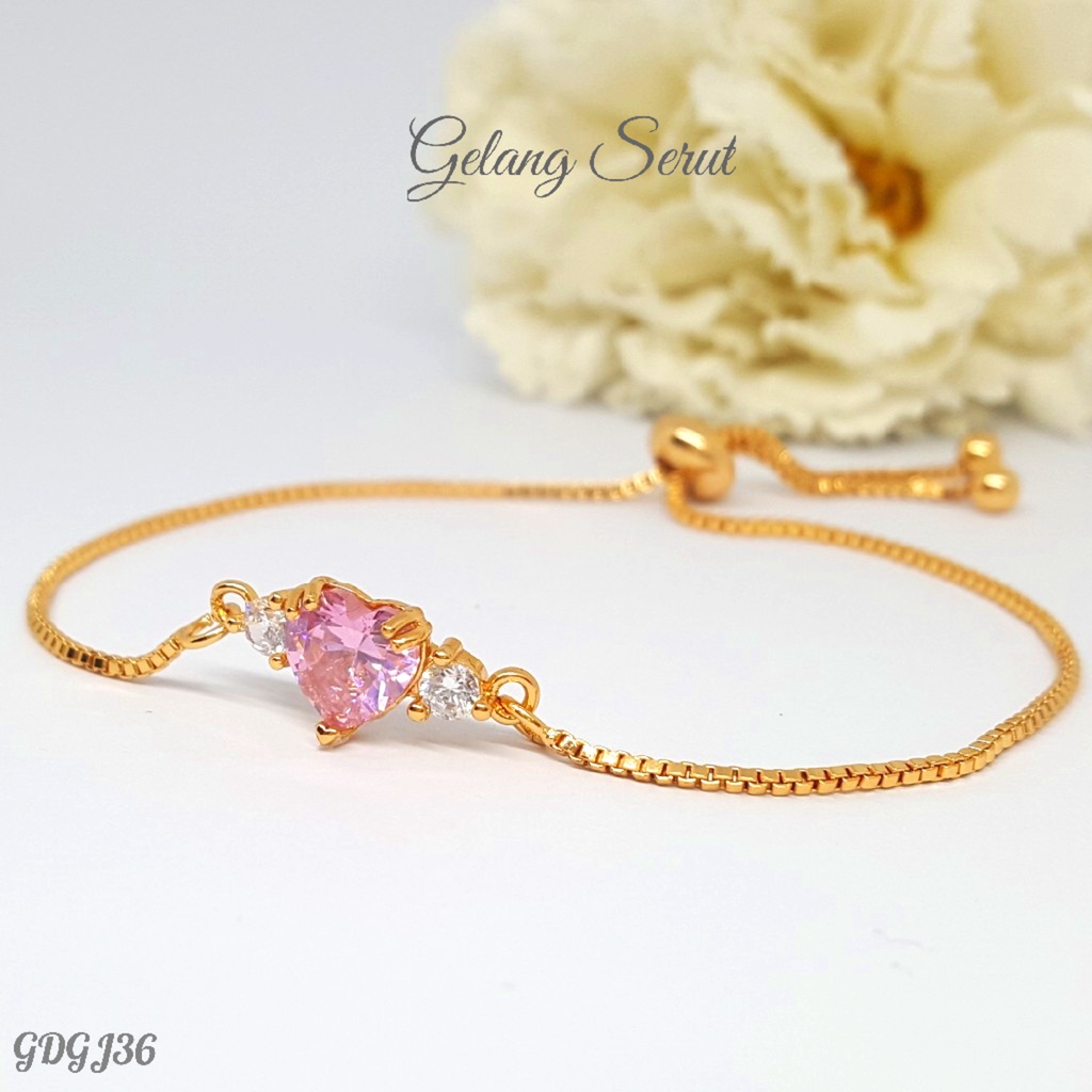 PGX Gelang Serut Xuping Aksesoris Wanita Fashion Korea Perhiasan Lapis Emas - R270