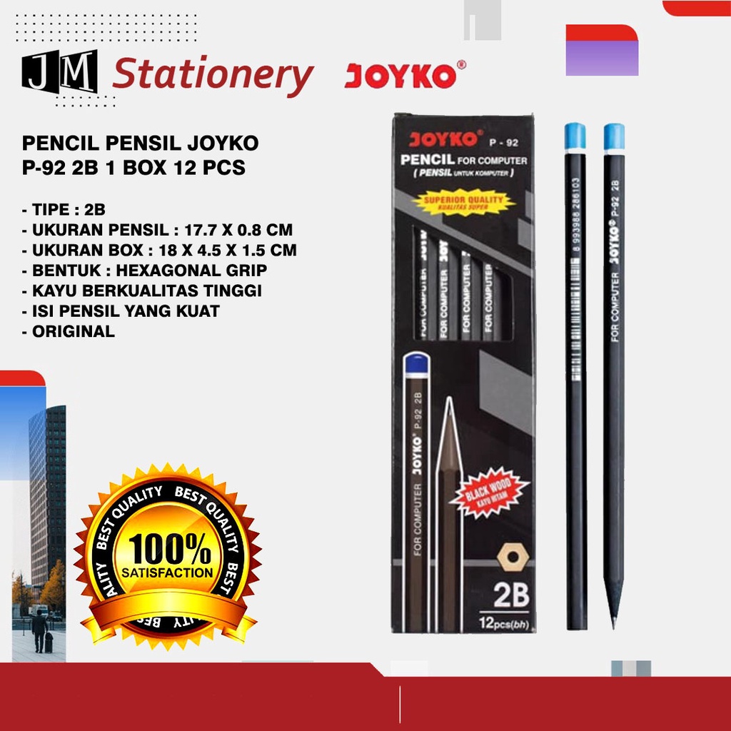 

Pensil 2B joyko P-92 (12Pcs)