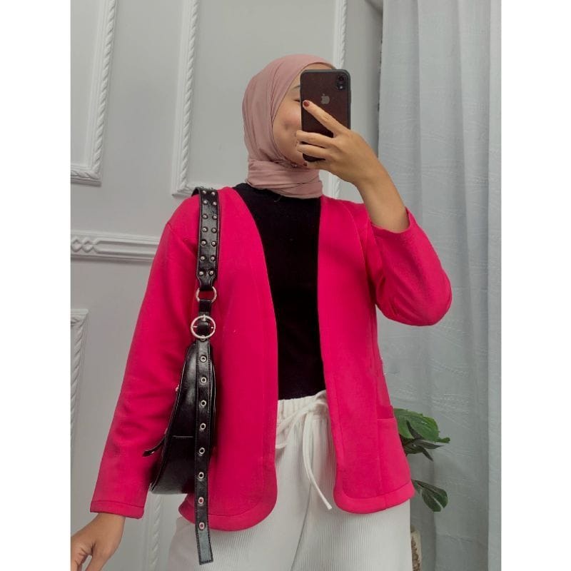 Nabila Blazer Scuba Premium Kekinian Modis / Blazer Wanita Scuba