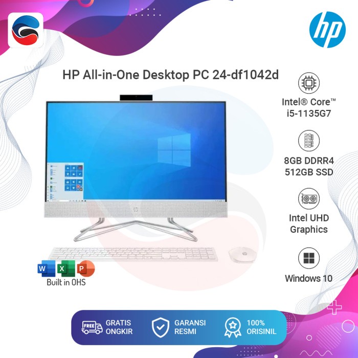 HP PC AIO 24 DF1042D / Intel i5 / 8GB /512 GB / WIN 10 [509C9PA]