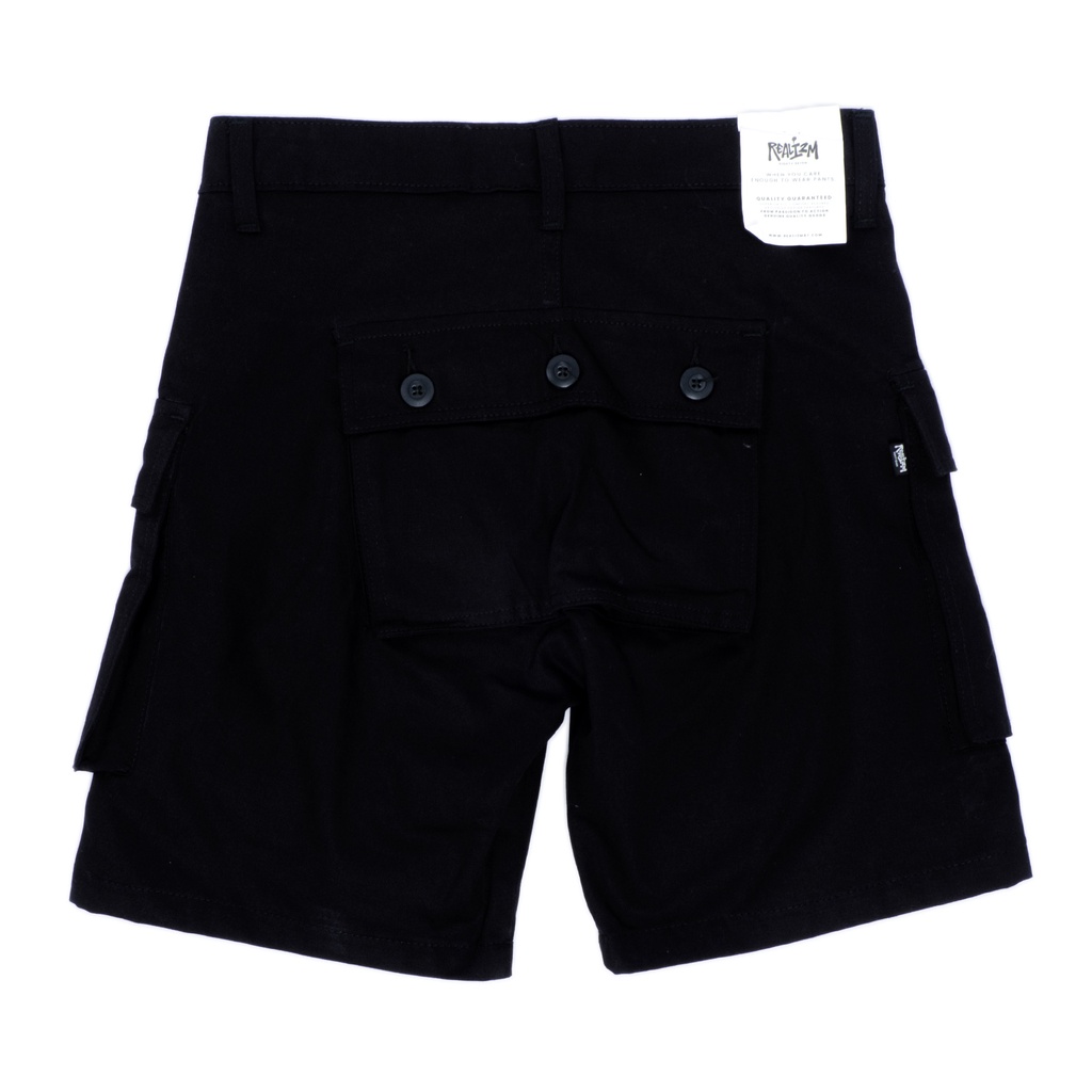 Realizm87 Celana Pendek PN-SP BLACK ARMY STREET Short Pants Cargo Black