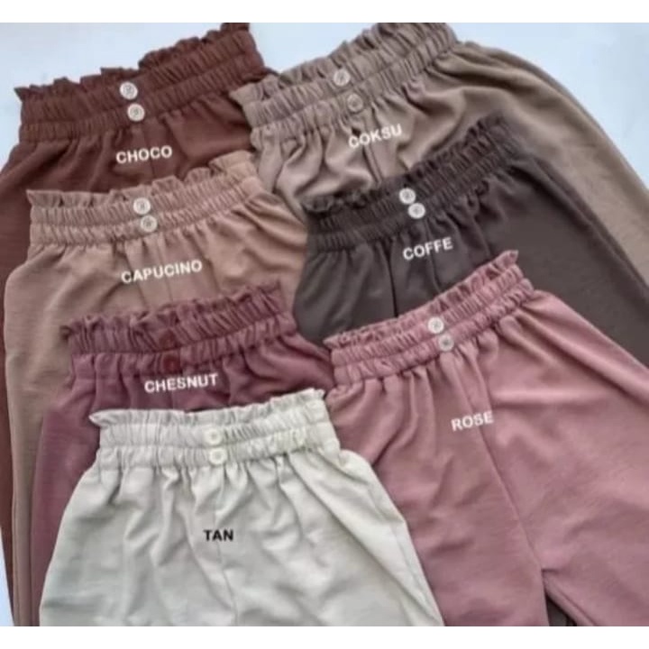 kulot crinkle kancing 2/kulot terbaru crinkle airflow