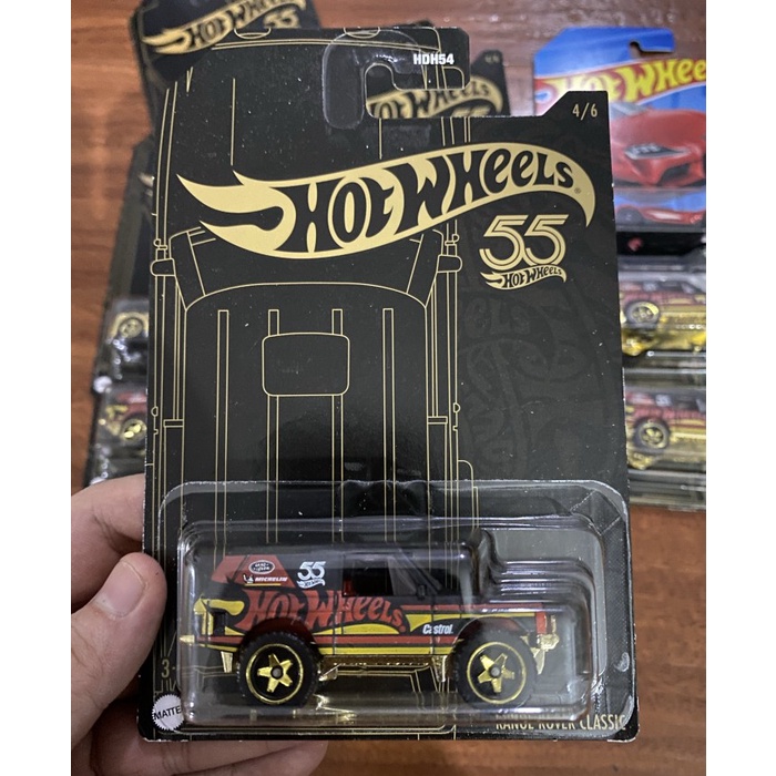HOTWHEELS REGULAR PEARL & CHROME SPECIAL 55TH ANNIVERSARY BLACK YELLOW