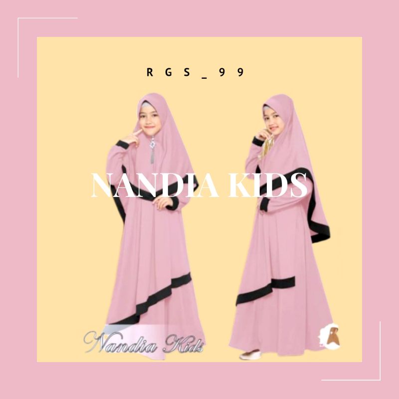 BAJU GAMIS NANDIA KIDS | BAJU MUSLIM ANAK | BAJU GAMIS NANDIA | free hijab