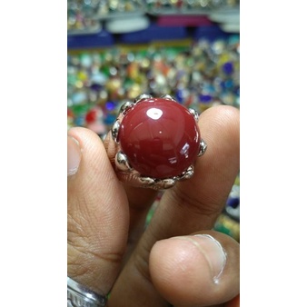 Batu Akik Cincin Yaman Merah Darah Top Quality 3s276