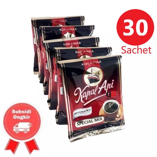

30 Sachet - KOPI KAPAL API Special Mix /Kopi Instant 2 in 1 /Kopi Plus Gula Siap Seduh