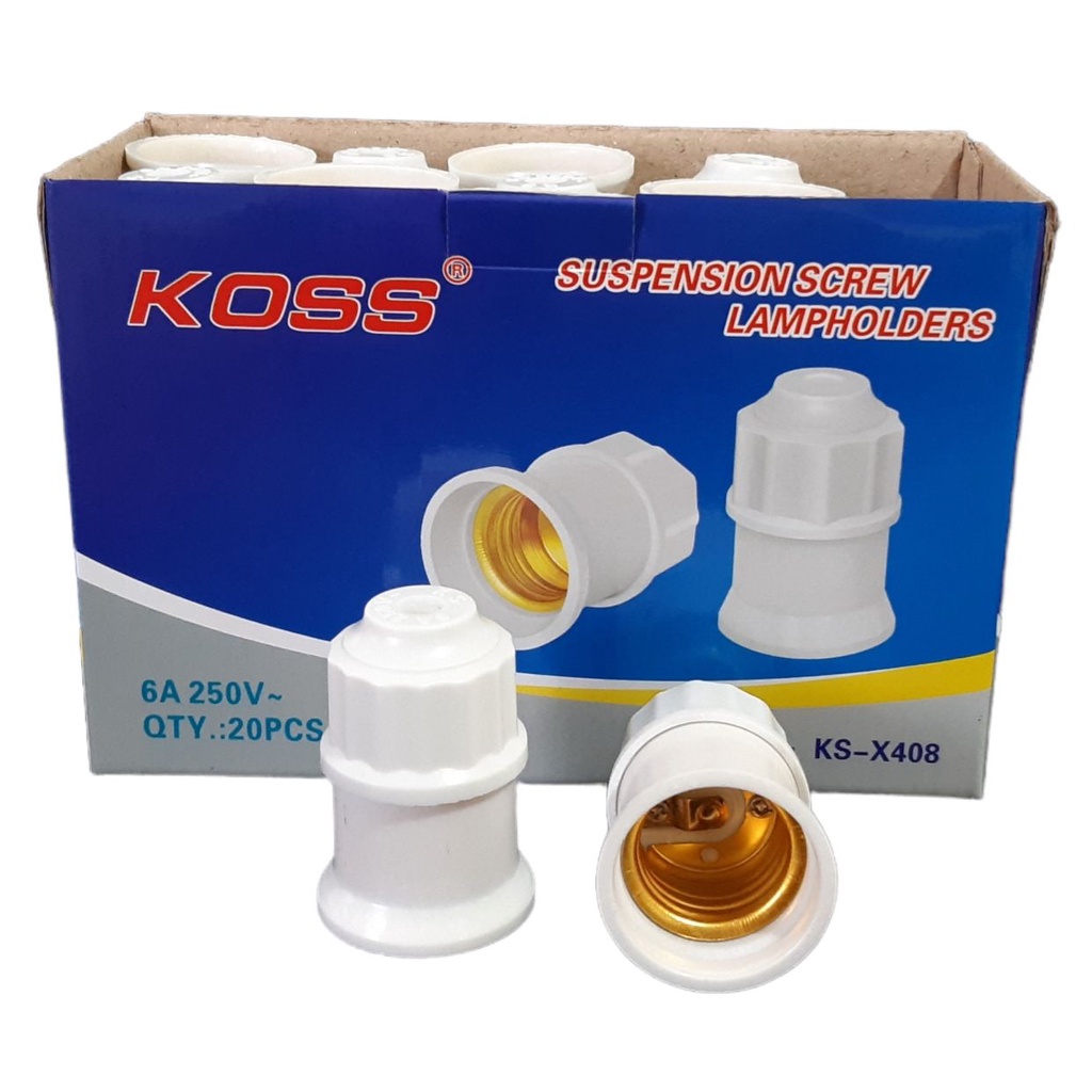 Paket 20 Pcs KOSS Fitting Gantung Putih