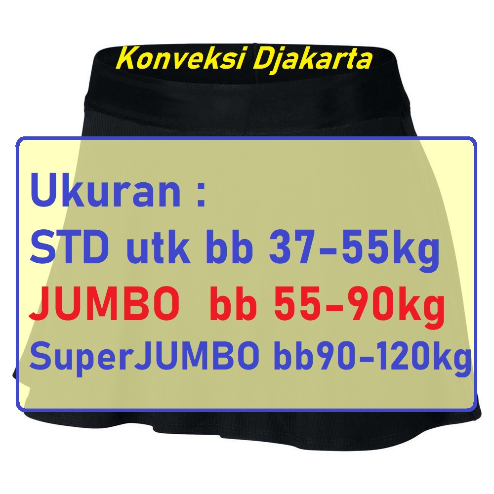 Rok Penutup Legging size JUMBO dan STD untuk Olahraga Bahan Stretch Melar Multifungsi Miniskirt korean style untuk olah raga senam outdoor zumba Lari Sepeda Tennis Joging