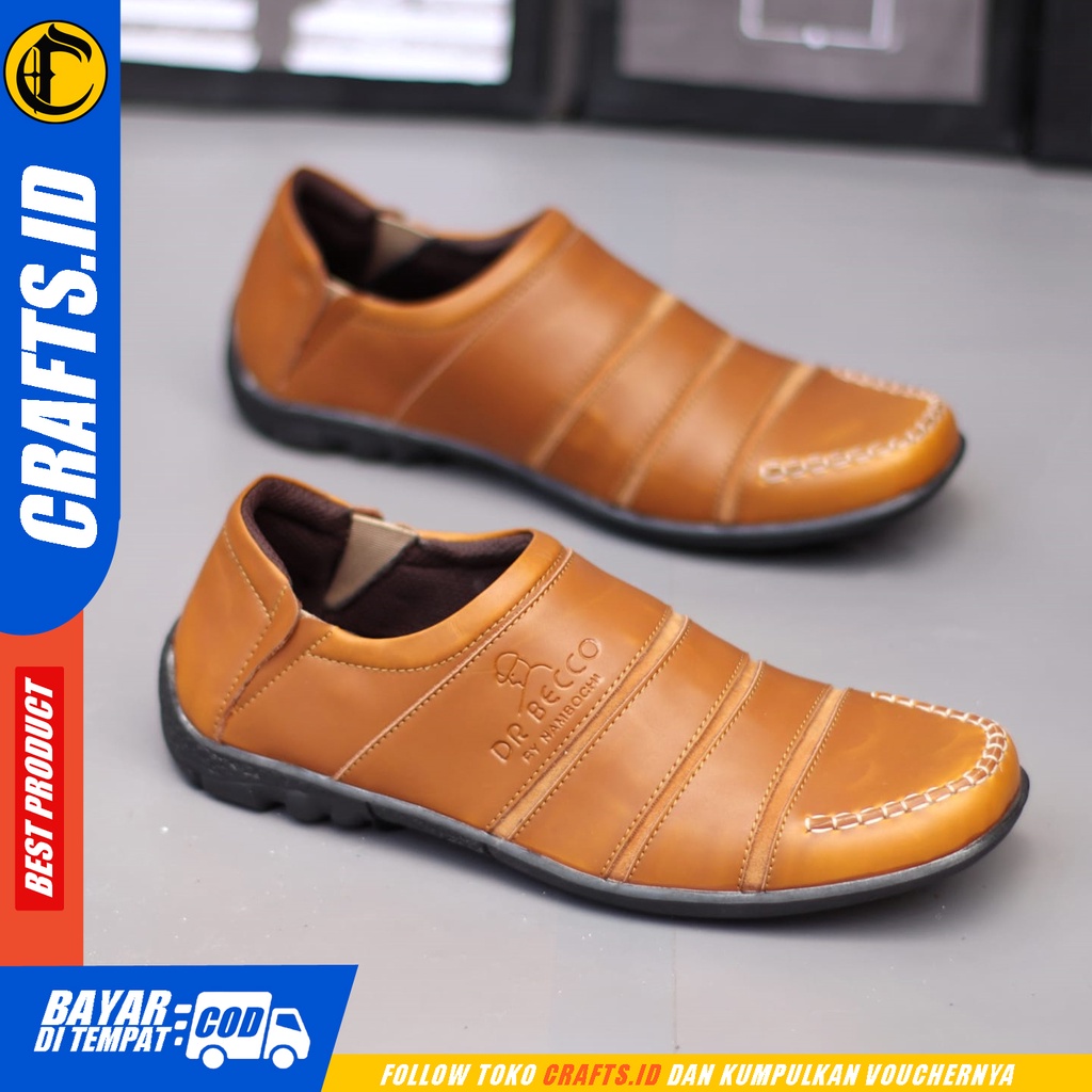 Sepatu Casual Slip On Kerja Pria Crafts Kitaro