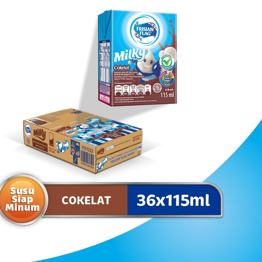 

● Frisian Flag UHT Milky Chocolate 115ml (36pcs) Multipack ♦