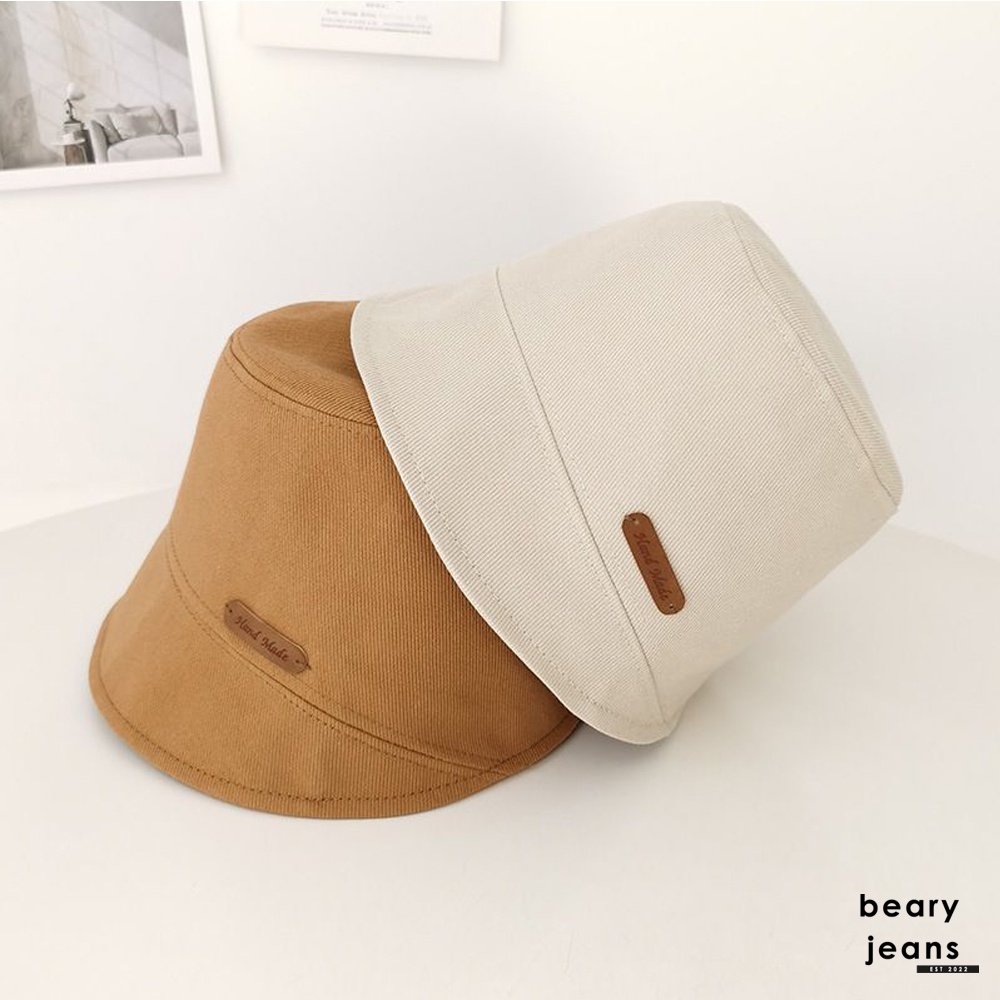 BEARYJEANS Bucket Hat Bulat Hand Made Cap Topi Musim Panas Bahan Kain Premium Import - BJ058