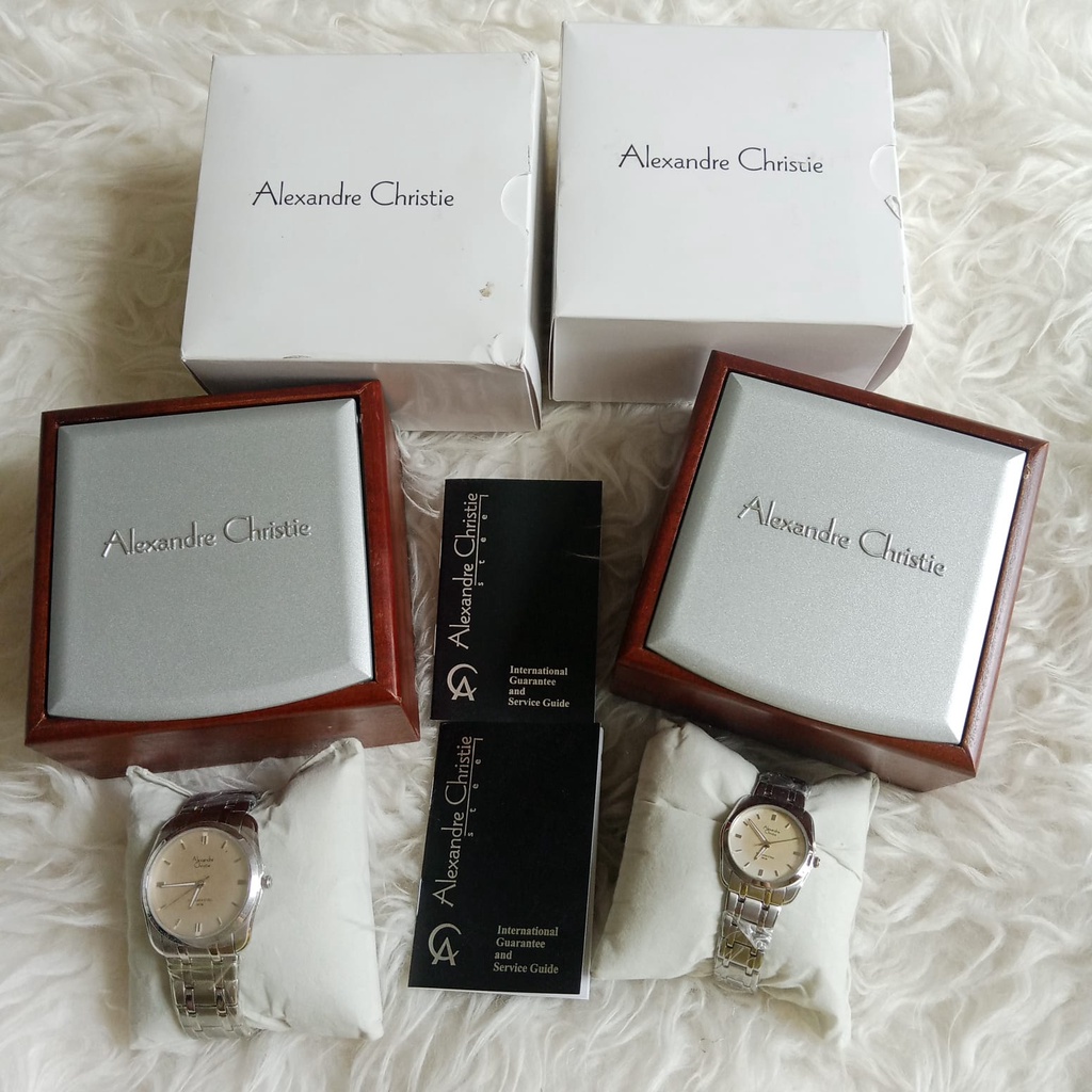 Jam tangan couple pria wanita alexander christie new
