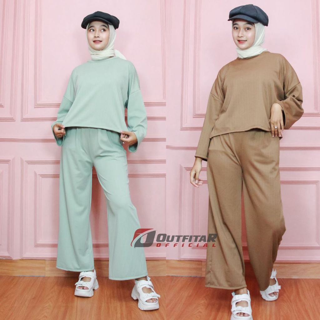 Setelan Wanita Oneseat Oversize Wafle Knit Premium