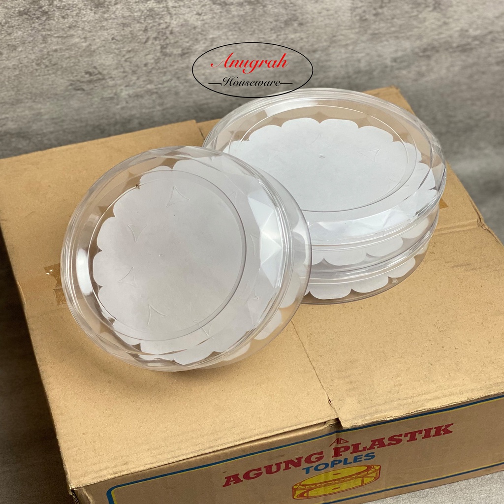 Toples AG kue kering 1 KG/ Toples Kue Kering isi 12 PCS/ Toples Mika 1 KG Plastik Nastar