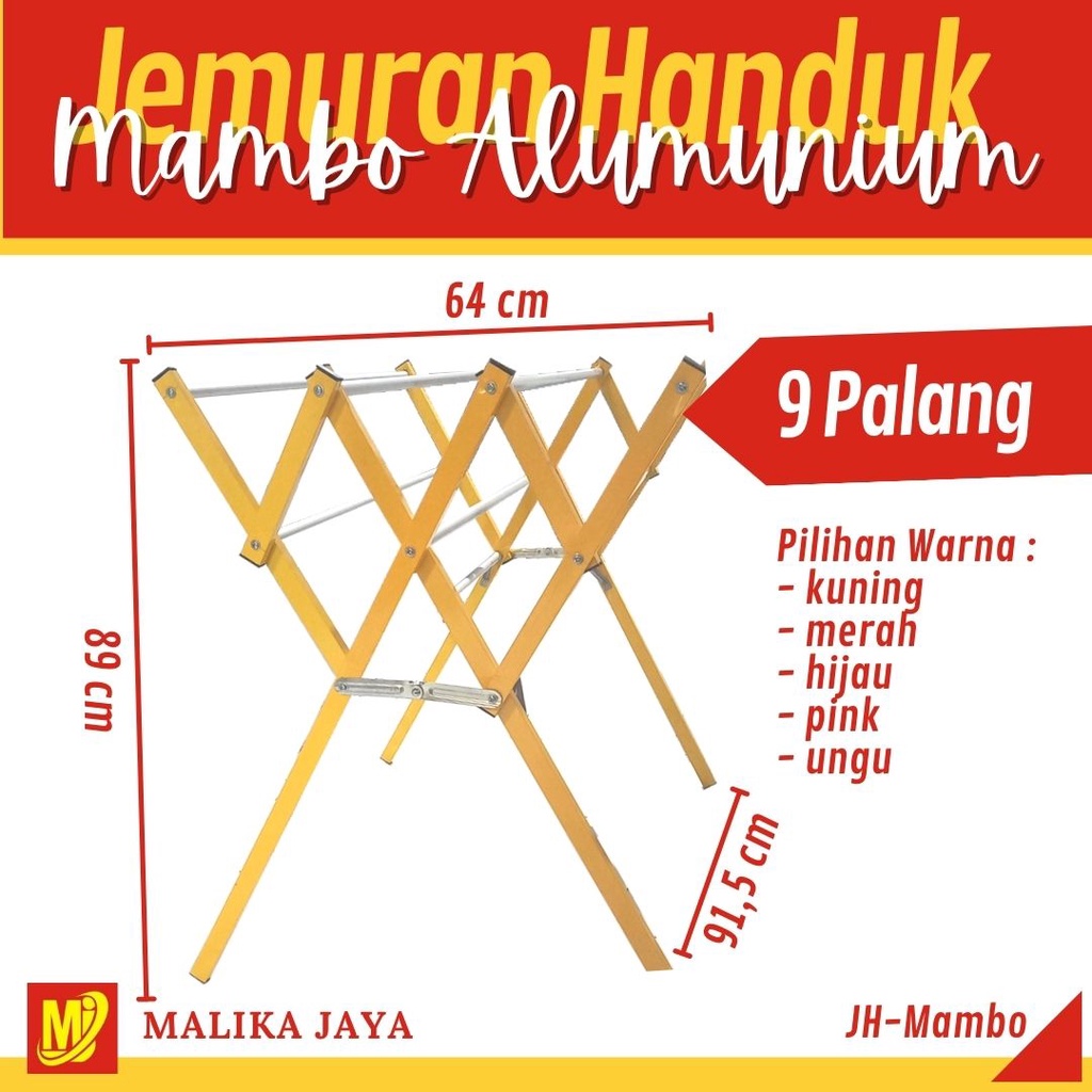 Jemuran Handuk Alumunium Model Mambo Warna