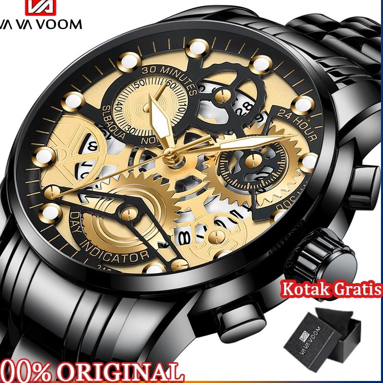 HOT SALE Jam Tangan Pria Kronograf Luxury Sport VA VA VOOM Quartz Business Wateroof Casual Watch 245