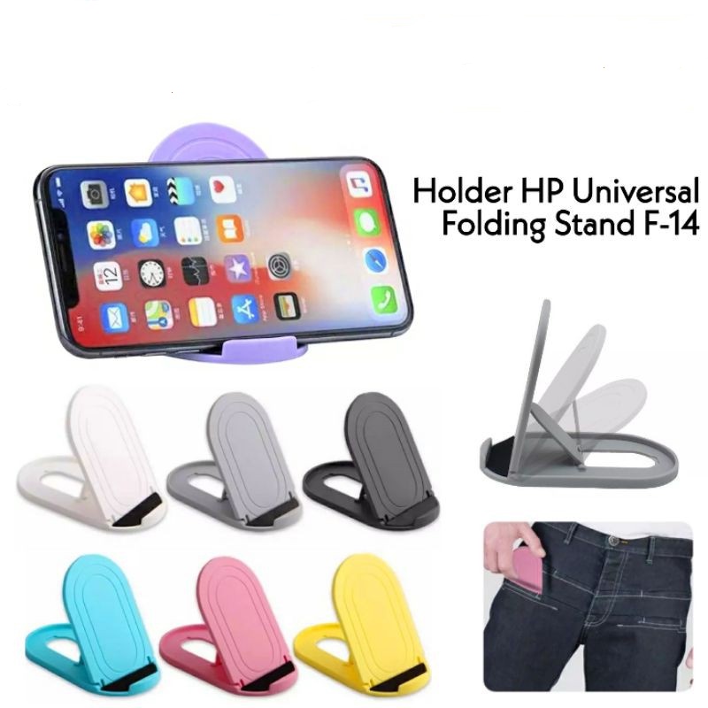 Universal Holder Folding Stents F-14 Dudukan HP Universal F14 Stand Handphone F-14 Universal