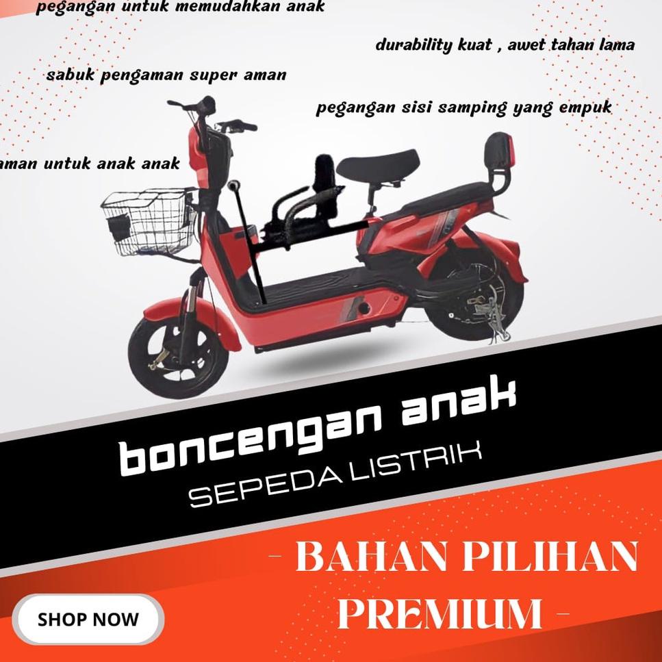 RECOMENDED Boncengan Sepeda Anak | Boncengan Sepedah Listrik | Goncengan Sepeda Motor Listrik Depan 