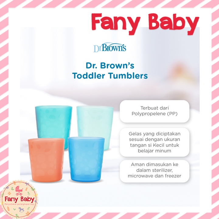 DR BROWN'S TODDLER TUMBLERS 4-PACK  [ TF018 ]