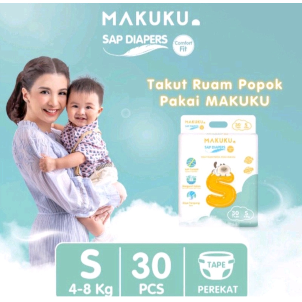 Makuku Air Diapers Comfort Fit Tape S30