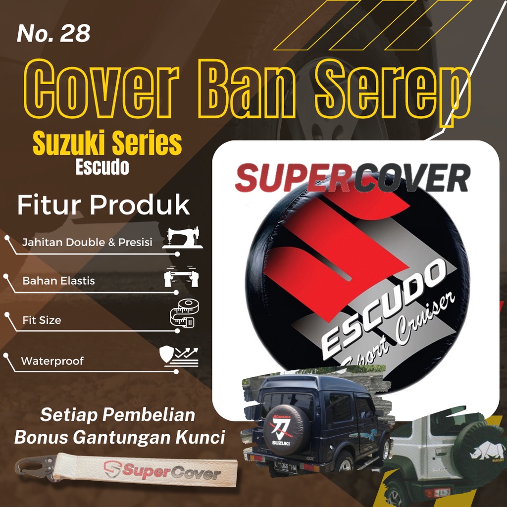 Sarung Ban Serep Suzuki Escudo Cover Ban Serep Kulit Sintetis Suzuki Escudo 28 Penutup Pelindung Sel
