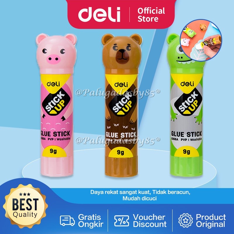 

(1 Biji) Glue Stick DELI E6366A 9 Gram Kepala Fancy / Glue Stick DELI 6366A / Deli Stik Lem Glue Stick E6366A