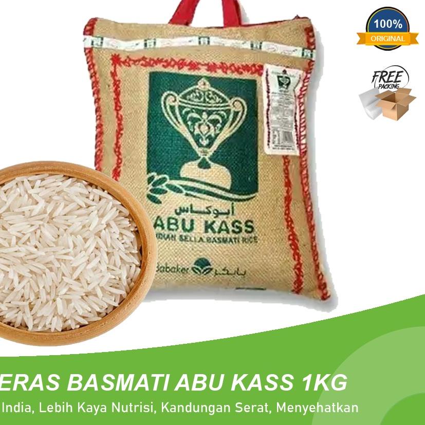 

✰ Beras Basmati Abu Kass Premium 1kg Khas Timur Tengah Dari India Untuk Kebuli Kabsa Mandi Biryani ♦