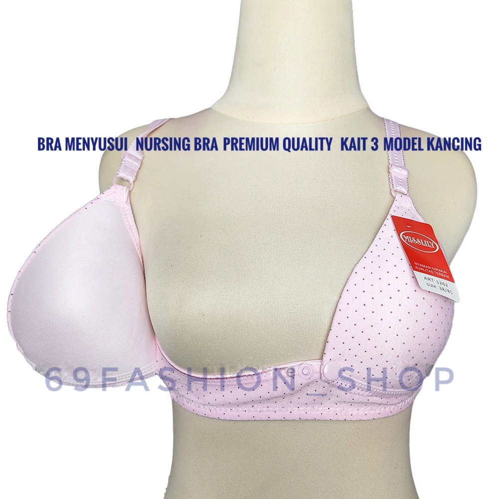 BRA MENYUSUI PREMIUM CUP B BESAR Misslily 1262 Tanpa Kawat Kancing Depan Ganda Nursing Bra Maternity Extra Comfort Miss Lily Original Asli IMPORT BEST SELLER